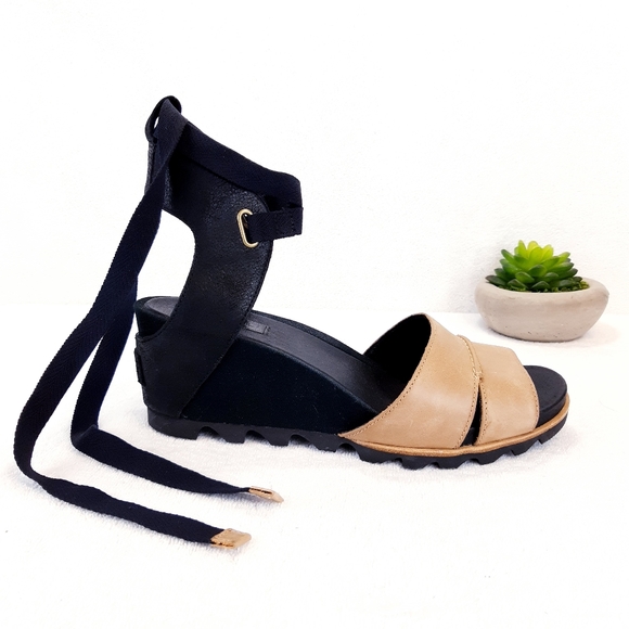 SOREL JOANIE WRAP WEDGE SANDALS - Picture 3 of 16